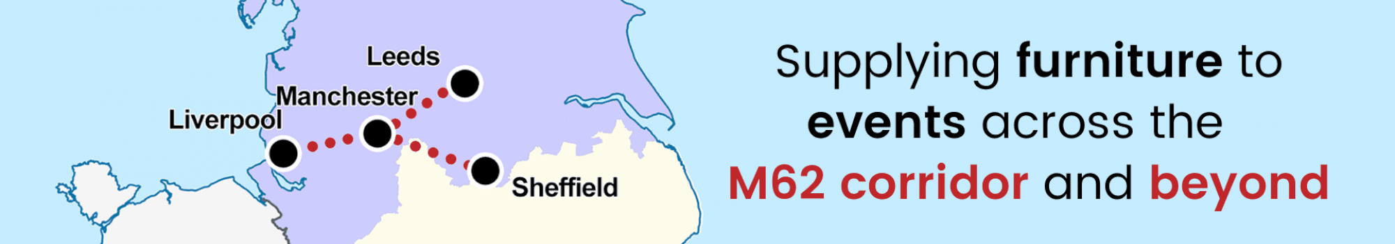 Event Furniture Hire for the M62 Corridor